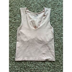 Intimately Free People Tank Top Size M/L Baby Pink/Pale Pink 92% Nylon